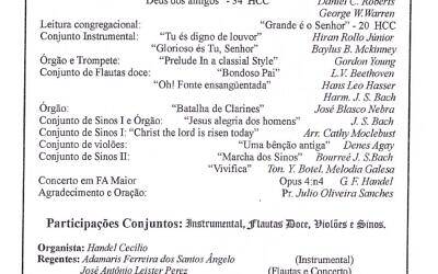 CENTRAL BAPTIST CHURCH OF SOROCABA: Instrumental Concert with Organist Handel Cecilio